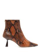 Matchesfashion.com Jimmy Choo - Kix 65 Python Effect Leather Boots - Womens - Tan Multi