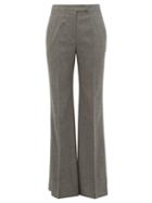 Matchesfashion.com Gabriela Hearst - Leda High-rise Virgin-wool Trousers - Womens - Dark Grey