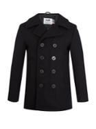 Schott Double-breasted Wool-blend Coat
