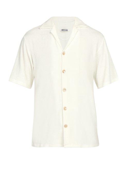 Matchesfashion.com Hecho - Cotton Terry Short Sleeve Shirt - Mens - Ivory