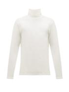 Matchesfashion.com Jil Sander - Roll Neck Cotton Blend T Shirt - Mens - White