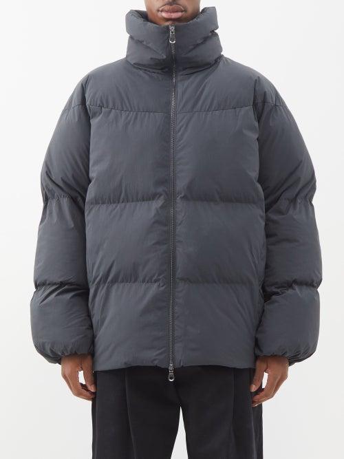 Studio Nicholson - Oject High-neck Recycled-padding Coat - Mens - Grey