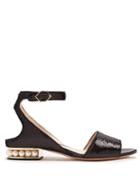 Nicholas Kirkwood Lola Pearl-heeled Sequin-embellished Sandals