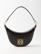 Loewe - Luna Small Leather Shoulder Bag - Womens - Black Brown