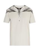 Matchesfashion.com Marcelo Burlon - Double Wing Print Cotton T Shirt - Mens - Light Grey
