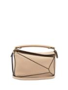 Loewe - Puzzle Mini Grained-leather Cross-body Bag - Womens - Beige