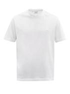 Matchesfashion.com Brioni - Logo-embroidered Cotton-jersey T-shirt - Mens - White