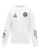 2 Moncler 1952 - Logo-print Cotton-jersey Long-sleeved T-shirt - Mens - White