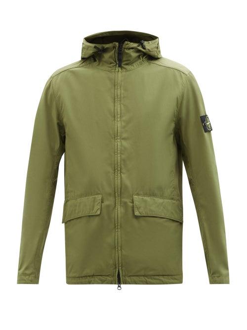 Stone Island - Logo-patch Nylon-blend Hooded Jacket - Mens - Green