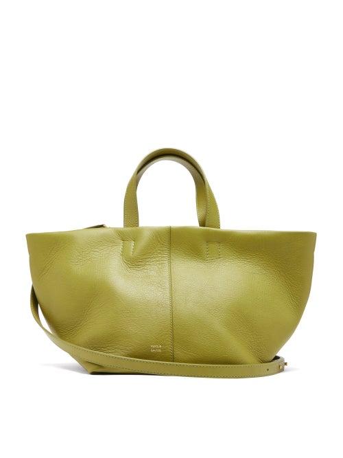 Matchesfashion.com Mansur Gavriel - Tulipano Leather Tote Bag - Womens - Green