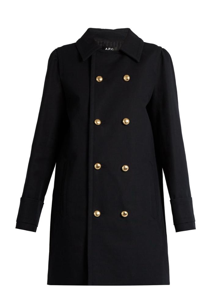A.p.c. Double-breasted Cotton Pea Coat