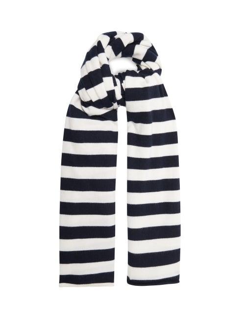 Extreme Cashmere - No.181 Striped Stretch-cashmere Scarf - Womens - Blue Multi
