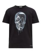 Matchesfashion.com Alexander Mcqueen - Skull Print Cotton T Shirt - Mens - Black