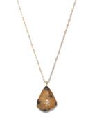 Matchesfashion.com Cvc Stones - Heartbeat Diamond & 18kt Gold Necklace - Womens - Black