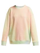 Matchesfashion.com The Elder Statesman - Felted Cashmere Blend Sweatshirt - Womens - Yellow Multi