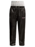 Natasha Zinko Double Front Jersey And Nylon Track Pants