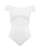 Matchesfashion.com Casa Raki - Paula Off-the-shoulder Swimsuit - Womens - White