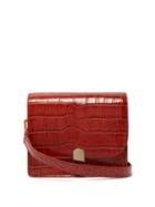 Matchesfashion.com Hillier Bartley - Mini Crocodile Effect Leather Shoulder Bag - Womens - Orange