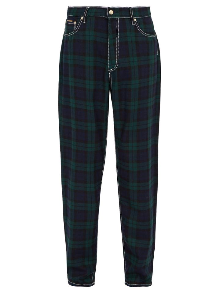 Eytys Wide-leg Tartan Jeans
