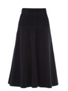 Cefinn - Sierra Cotton-corduroy Midi Skirt - Womens - Navy