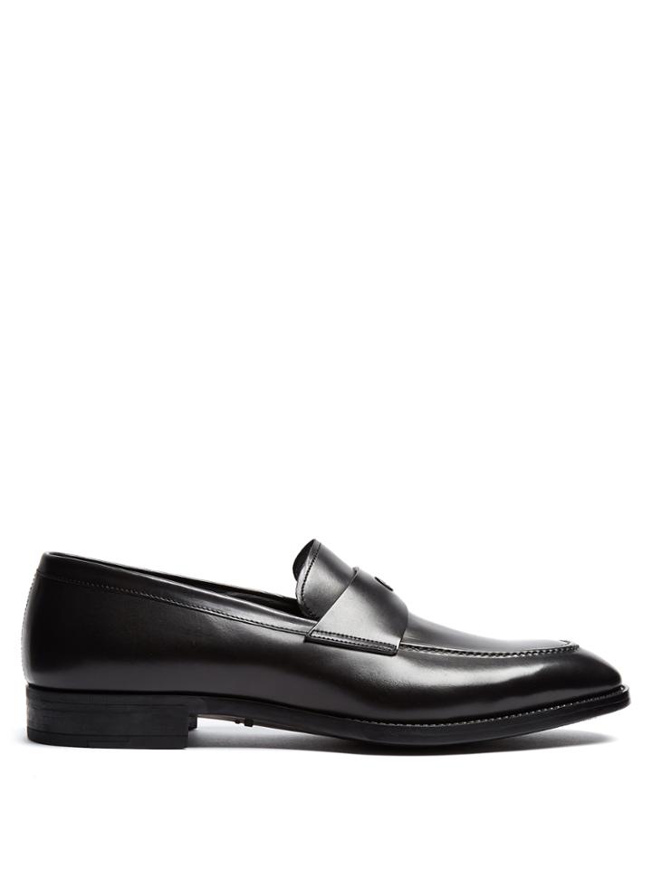Giorgio Armani Penny Leather Loafers