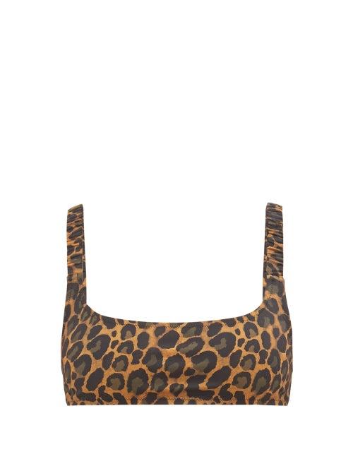 Matchesfashion.com Fisch - Colombier Leopard-print Bikini Top - Womens - Leopard