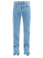 Matchesfashion.com Y/project - Western-panel Straight-leg Jeans - Mens - Blue
