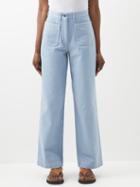 Officine Gnrale - Corie Recycled-denim Flared Trousers - Womens - Blue