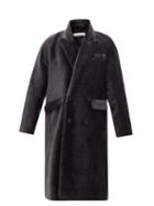Namacheko - Double-breasted Mohair Overcoat - Mens - Black
