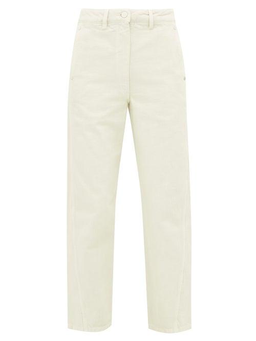 Matchesfashion.com Lemaire - Twisted High Rise Wide Leg Jeans - Womens - Ivory