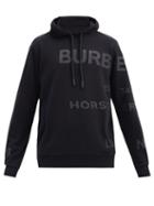 Matchesfashion.com Burberry - Hessler Logo-print Cotton Hooded Sweatshirt - Mens - Black