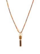 Matchesfashion.com Luis Morais - Double Stack Tiger's Eye & 14kt Gold Necklace - Mens - Brown