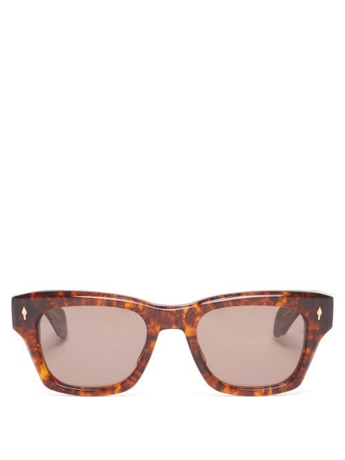 Jacques Marie Mage - Dealan 53 Square Acetate Sunglasses - Womens - Brown