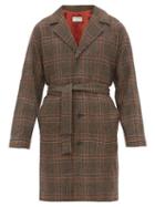 Matchesfashion.com Ditions M.r - Tristan Single Breasted Checked Wool Blend Coat - Mens - Grey Multi