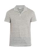 Onia Shaun Linen And Cotton-blend Polo Shirt