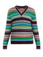 Matchesfashion.com Missoni - Striped Cotton Sweater - Mens - Green Multi