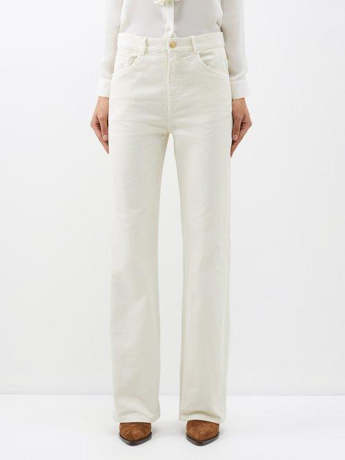 Nili Lotan - Mitchell Wide-leg Jeans - Womens - Ivory