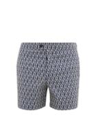 Matchesfashion.com Odyssee - Eluard Geometric-print Swim Shorts - Mens - Navy White
