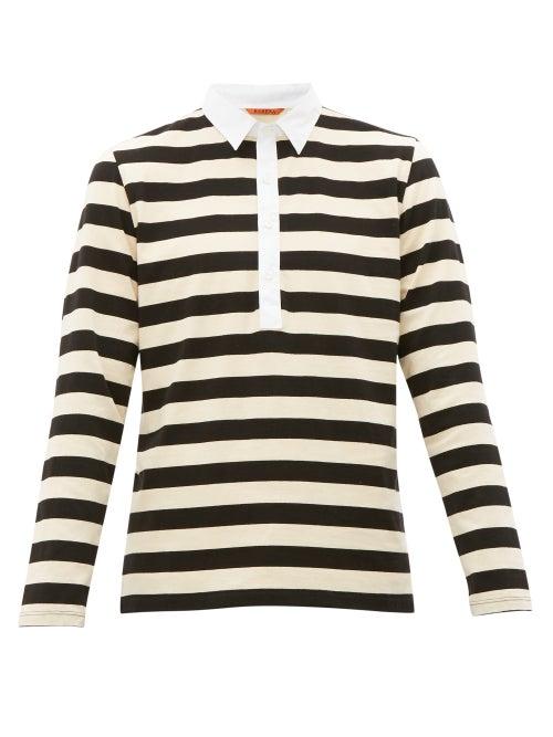 Matchesfashion.com Barena Venezia - Saraca Striped Cotton Rugby Shirt - Mens - Beige Multi