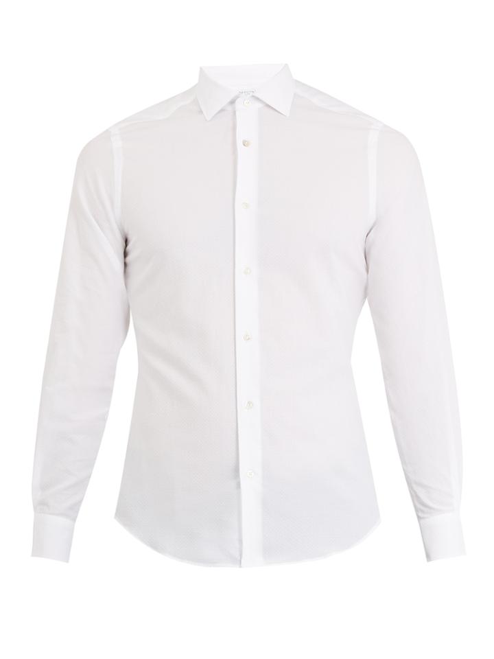 Boglioli Point-collar Single-cuff Cotton Shirt