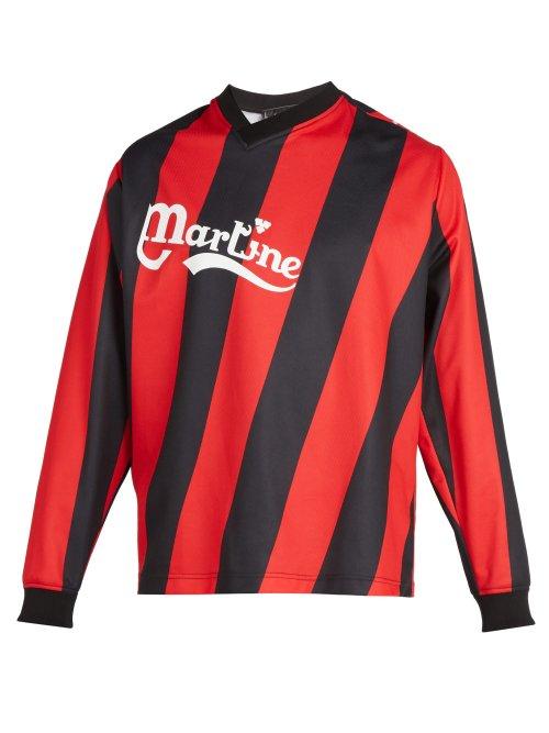 Matchesfashion.com Martine Rose - Long Sleeved Twisted Football Shirt - Mens - Red Multi
