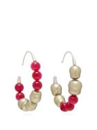 Matchesfashion.com Peter Pilotto - Beaded Hoop Earrings - Womens - Pink