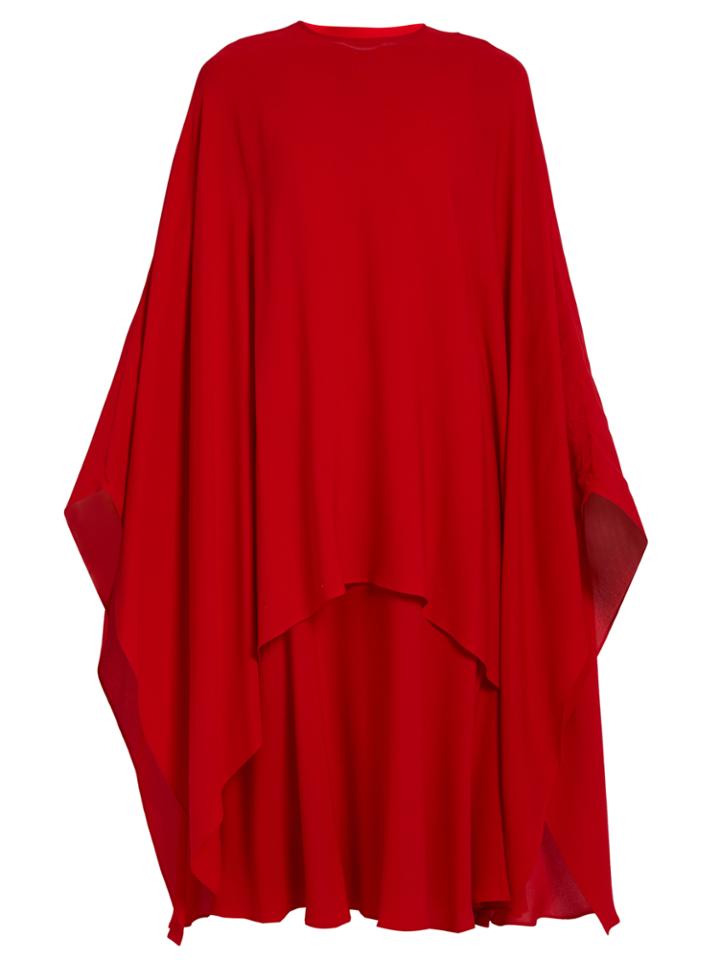 Valentino Detachable-cape Silk-crepe Dress