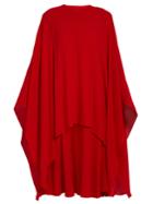 Valentino Detachable-cape Silk-crepe Dress
