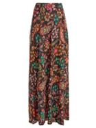 Matchesfashion.com Etro - Varo Floral Print Silk Skirt - Womens - Black Print