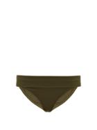 Matchesfashion.com Melissa Odabash - Brussels High-waist Ribbed Bikini Briefs - Womens - Dark Green