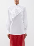 Gucci - Les Annes Pleated Cotton-poplin Shirt - Womens - White