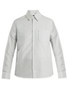 A.p.c. Femme Patch-pocket Striped Oxford-cotton Shirt