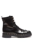 Valentino Soul Rockstud Trek-sole Leather Ankle Boots