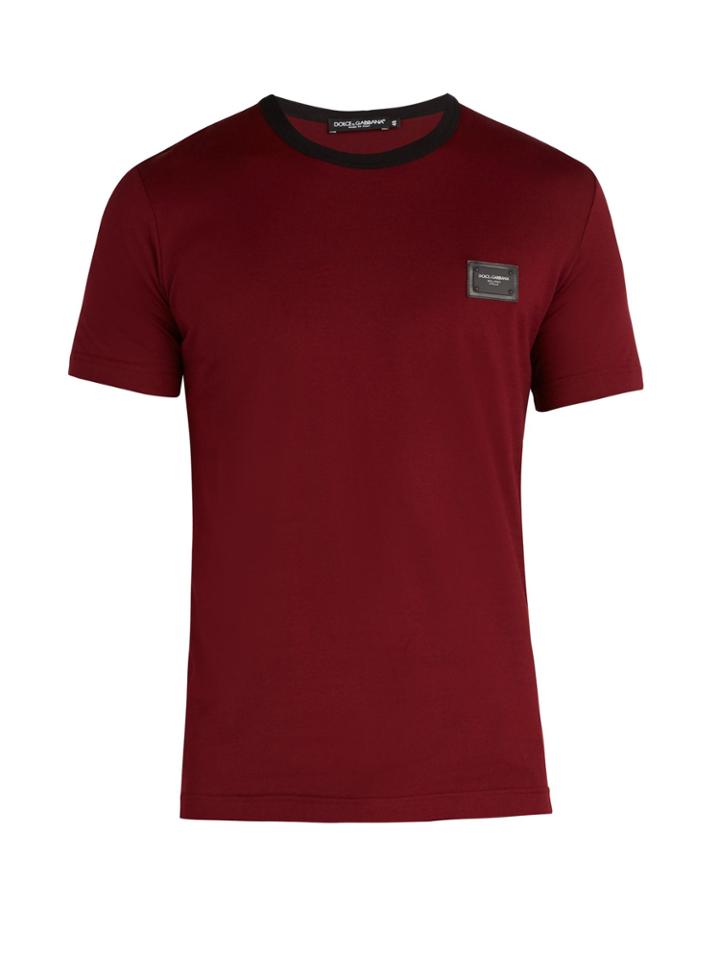 Dolce & Gabbana Logo-plaque Cotton Jersey T-shirt